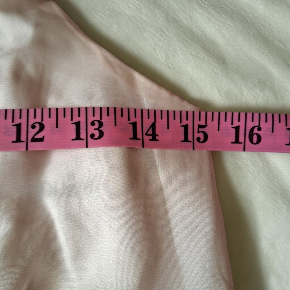 Vintage Y2K Dusty Rose Pink Cream Ivory Organza Layered Midi Dress Fairycore M - Picture 7 of 16
